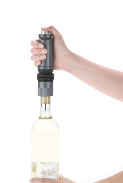 Pop the cork with 1 button press with AirPOP Wine Bottle Opener, 3 colors Grey/ Burgundy/ White (US & Canada only)