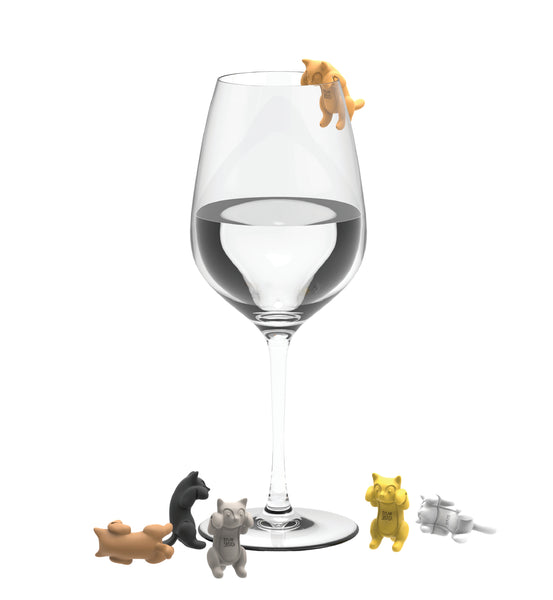 Paws Off Glass Markers (Set of 6) best way to mark glasses at your party (US & Canada only)