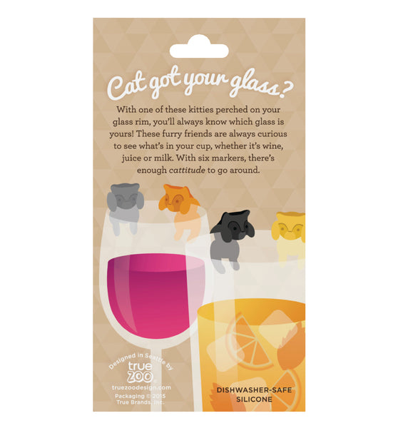 Paws Off Glass Markers (Set of 6) best way to mark glasses at your party (US & Canada only)