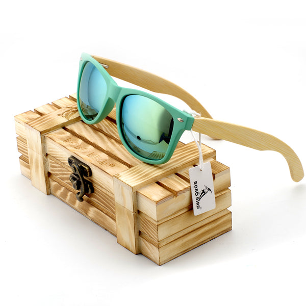 Polarized Wooden Sunglasses for Men and Women 2017-Light Frame, Handmade Bamboo,UV