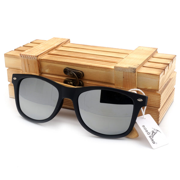 Polarized Wooden Sunglasses for Men & Women 2017-Dark frame, Handmade Bamboo,UV