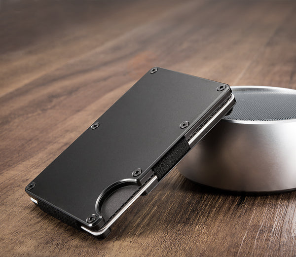 RFID Blocking Credit Card Holder, Aluminum Slim Wallet Money Clip, protect scanner theft