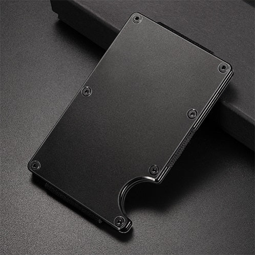 RFID Blocking Credit Card Holder, Aluminum Slim Wallet Money Clip, protect scanner theft