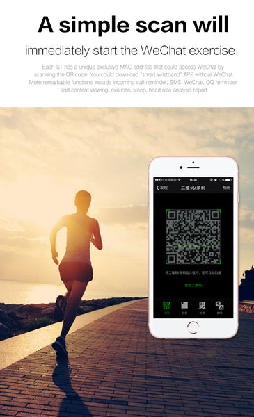 Smart Band S2:Heart Rate & Sleep Monitor,Activity Tracker,Step Counter,Waterproof Wristband