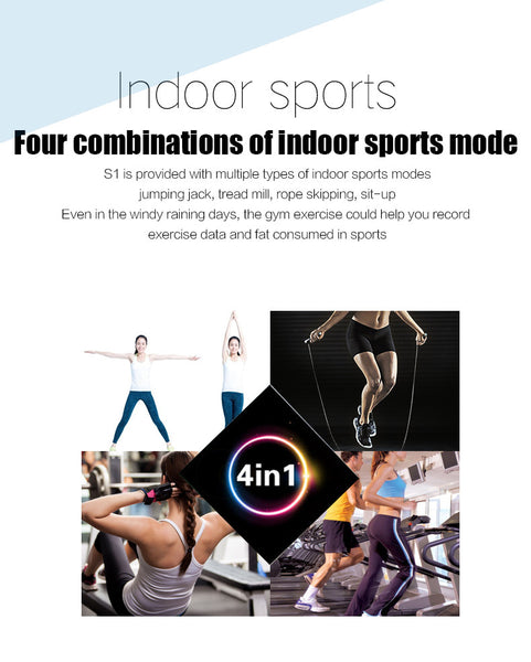 Smart Band S2:Heart Rate & Sleep Monitor,Activity Tracker,Step Counter,Waterproof Wristband