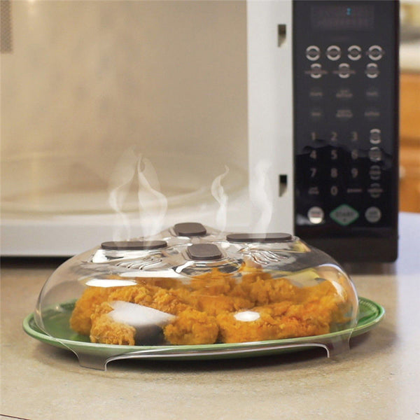 Magnetic Microwave Splatter Lid with Steam Vents, Food & dishwasher Safe