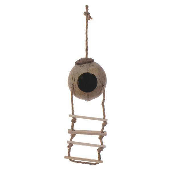 Natural Coconut Pet Bird Hiding and Nest Toy, parrot chew, bird cage toy, safe and non toxic