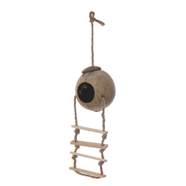 Natural Coconut Pet Bird Hiding and Nest Toy, parrot chew, bird cage toy, safe and non toxic