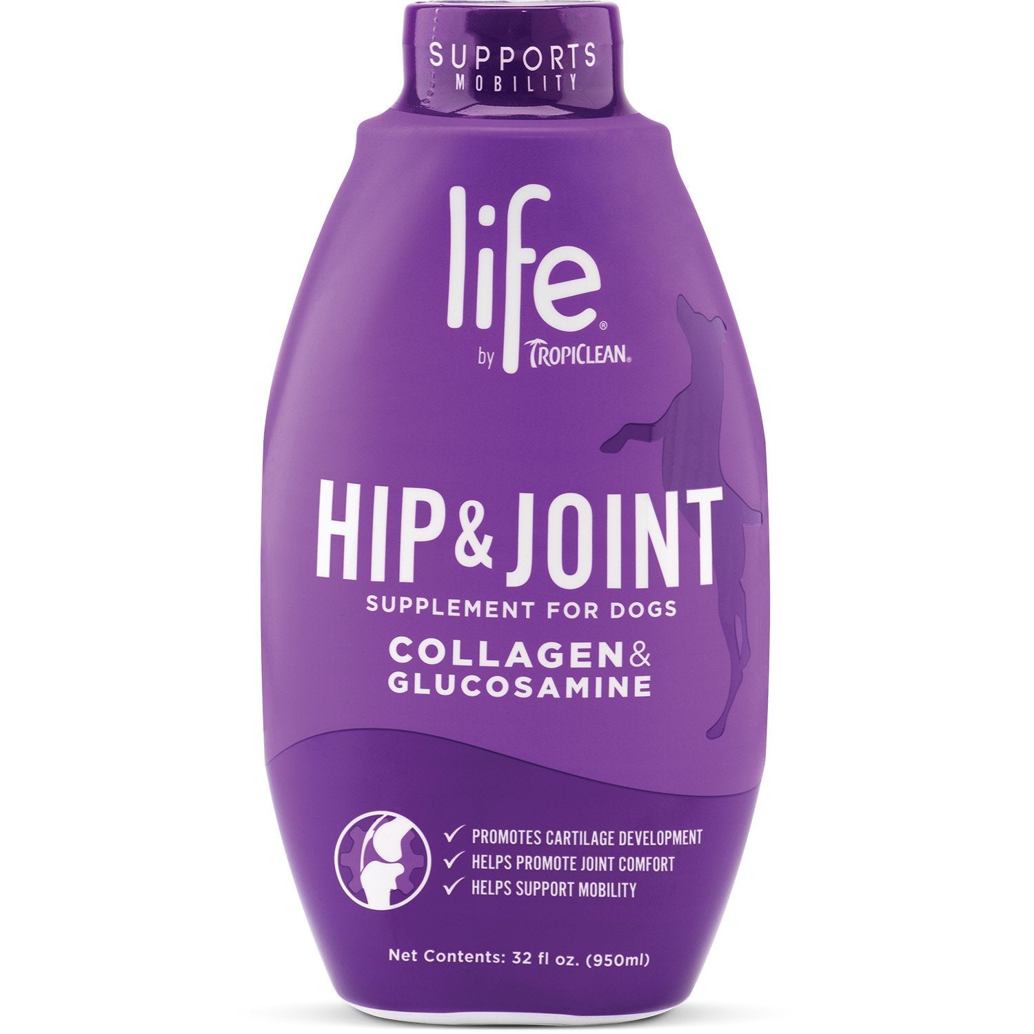 TropiClean Life Hip and Joint Supplement for Dogs, 32oz, Made in USA (US & Canada only)
