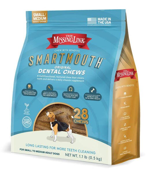 Missing Link Smartmouth Dental Chew Small/Medium 28 Count- (US Only)