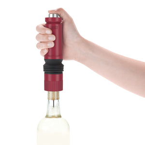 Pop the cork with 1 button press with AirPOP Wine Bottle Opener, 3 colors Grey/ Burgundy/ White (US & Canada only)