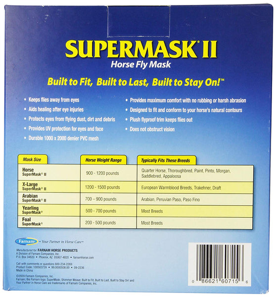 SuperMask II Horse Fly Mask Shimmer Weave Mesh-US Only