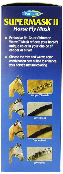 SuperMask II Horse Fly Mask Shimmer Weave Mesh-US Only